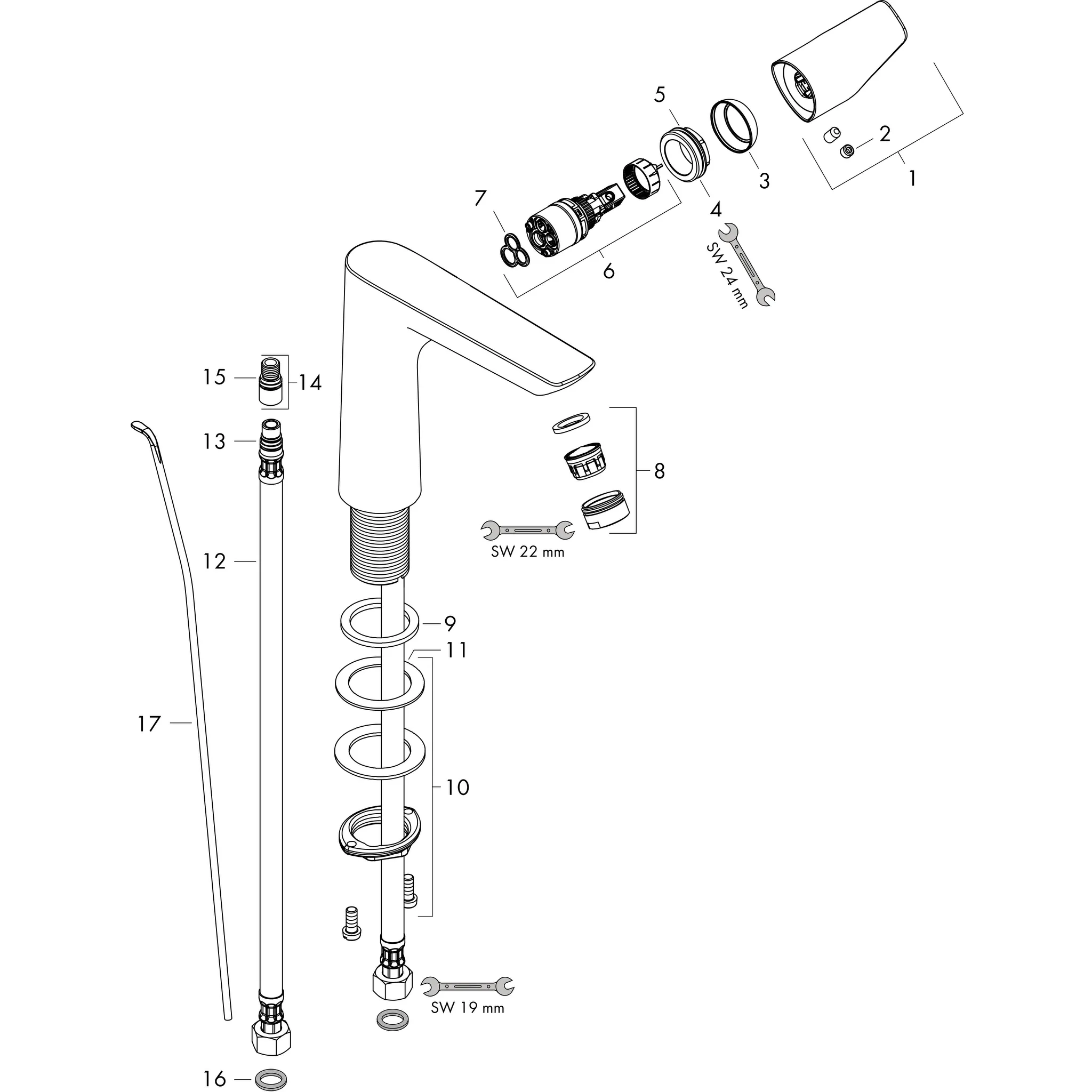 Waschtischmischer 150 Talis E chrom Waschtischmischer 150 Talis E chrom