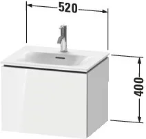 Duravit Waschtischunterschrank wandhängend „L-Cube“ 52 × 40 × 42,1 cm in Betongrau Matt