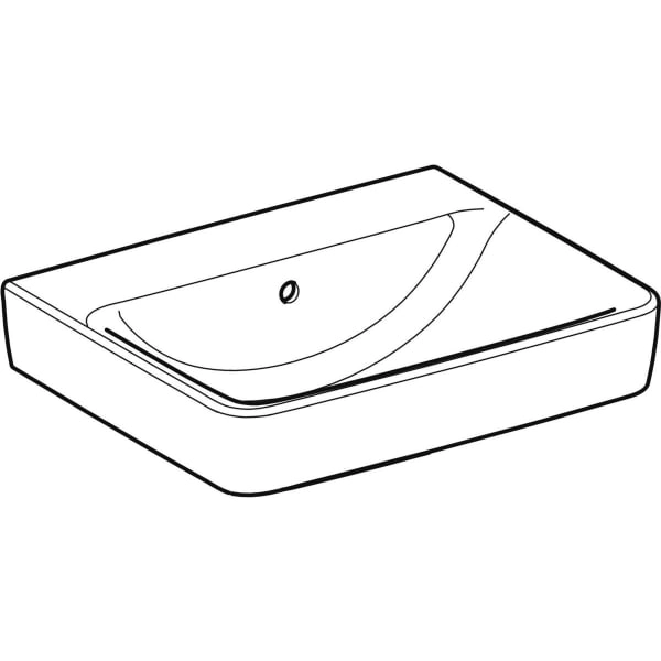 Wandwaschtisch „Renova Plan“, rechteckig 55 × 44 cm in weiß alpin Wandwaschtisch „Renova Plan“, rechteckig 55 × 44 cm in weiß alpin