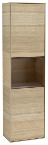 Villeroy & Boch Hochschrank „Finion“ 41,8 × 151,6 cm 2 Türen, Anschlag: rechts, inkl. Beleuchtung Anschlag rechts