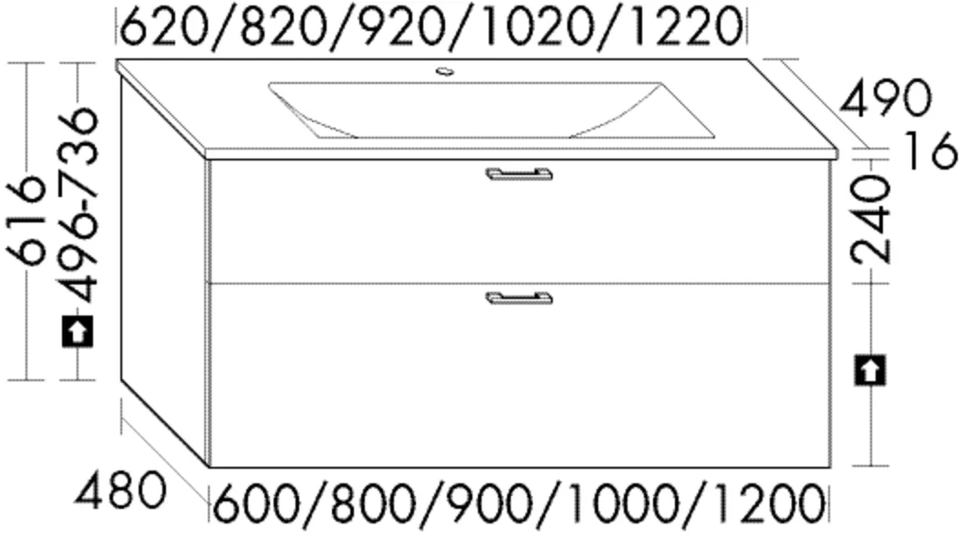 burgbad Badmöbelset „Sys30“ Griff, Schwarz Matt (170 / 330 mm), in Basaltgrau Matt burgbad Badmöbelset „Sys30“ Griff, Schwarz Matt (170 / 330 mm), in Basaltgrau Matt