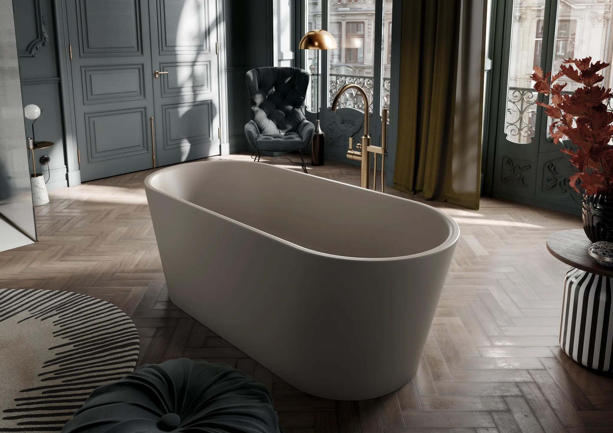 Kaldewei MEISTERSTÜCK CLASSIC DUO OVAL Badewanne, alpinweiß, oval, 1550 x 660 mm, freistehend mit mittigem Ab- und Überlaufdeckel Kaldewei MEISTERSTÜCK CLASSIC DUO OVAL Badewanne, alpinweiß, oval, 1550 x 660 mm, freistehend mit mittigem Ab- und Überlaufdeckel