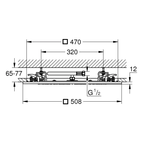 Deckenbrause Rainshower Aqua 20" 26873, 1 Strahlart, Metall, 508 × 508 mm, chrom Deckenbrause Rainshower Aqua 20" 26873, 1 Strahlart, Metall, 508 × 508 mm, chrom