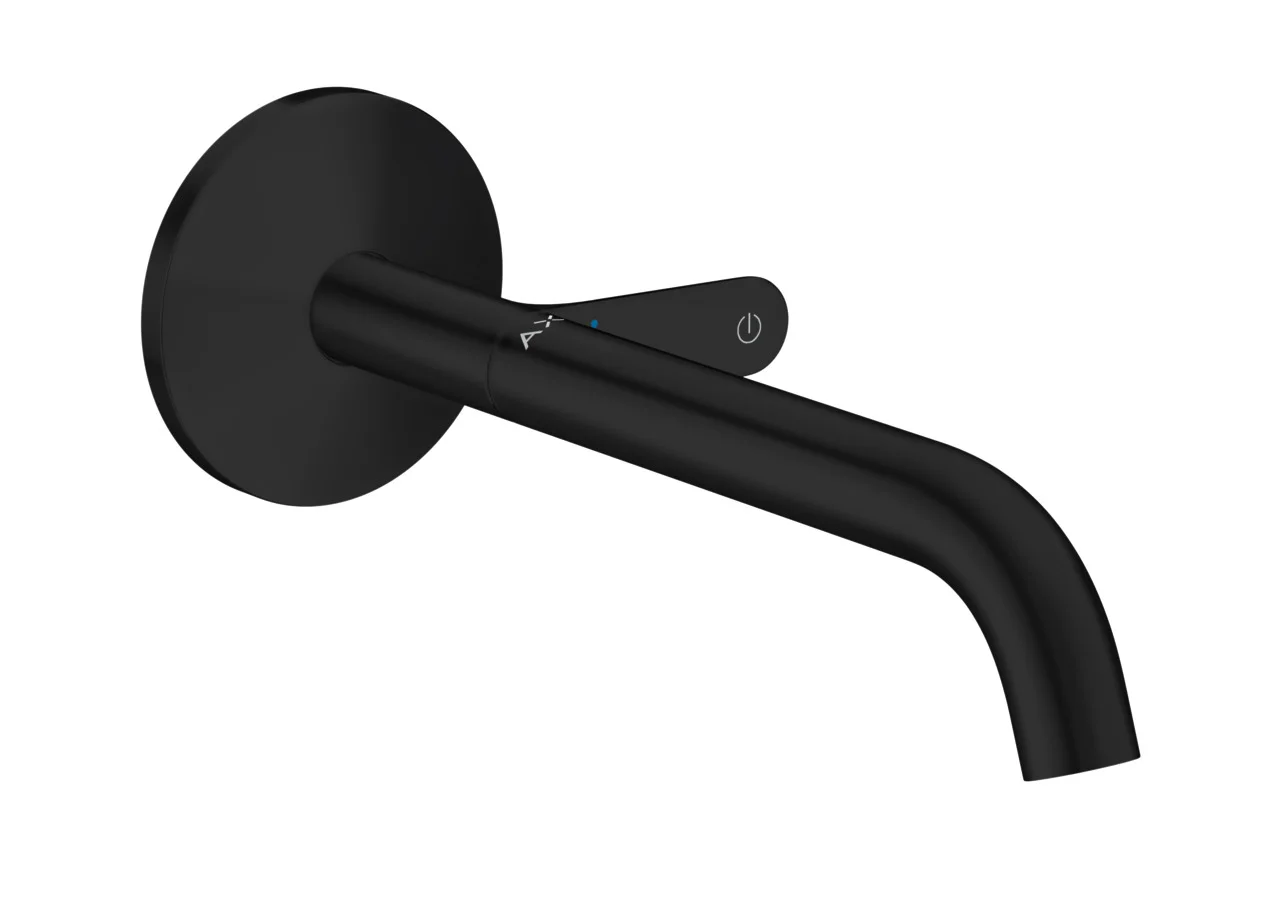 Hansgrohe AXOR One Waschtischmischer Unterputz Select mattschwarz, Ausladung 220 mm, Normalstrahl, max. Durchfluss 5 l/min