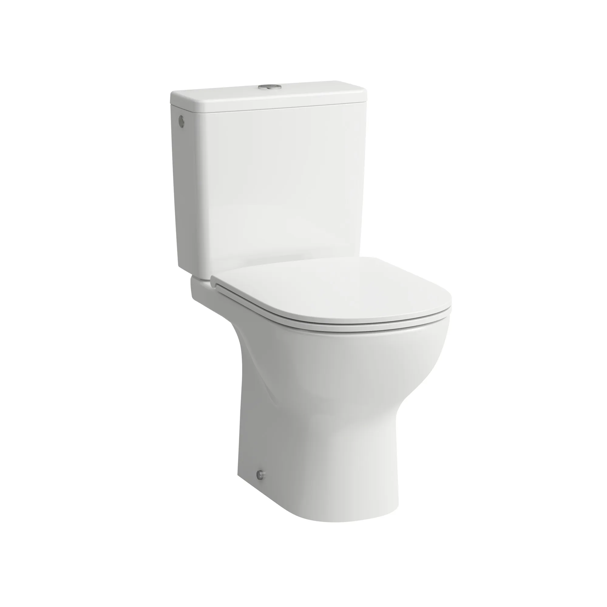 Tiefspül-WCKombi LUA 670x360x400, spülrandlos Abg. waagerecht Weiß