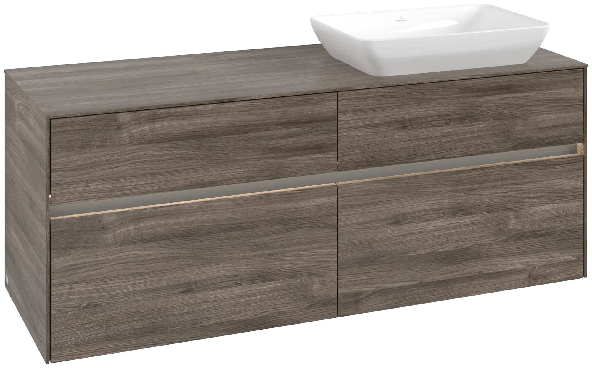 Villeroy & Boch Collaro Waschbeckenunterschrank C118B0, 1400x548x500mm, Stone Oak