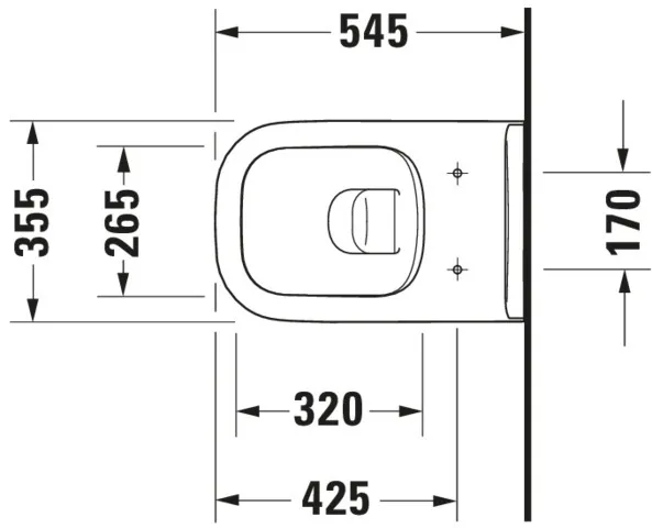 Wand-Tiefspül-WC „D-Code“ 35,5 × 36 × 54,5 cm in Weiß Hochglanz, ohne Spülrand Wand-Tiefspül-WC „D-Code“ 35,5 × 36 × 54,5 cm in Weiß Hochglanz, ohne Spülrand