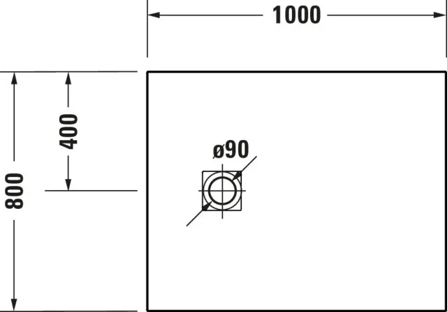 Duravit rechteck Duschwanne „Sustano“ 100 × 80 cm in Cream Matt Duravit rechteck Duschwanne „Sustano“ 100 × 80 cm in Cream Matt