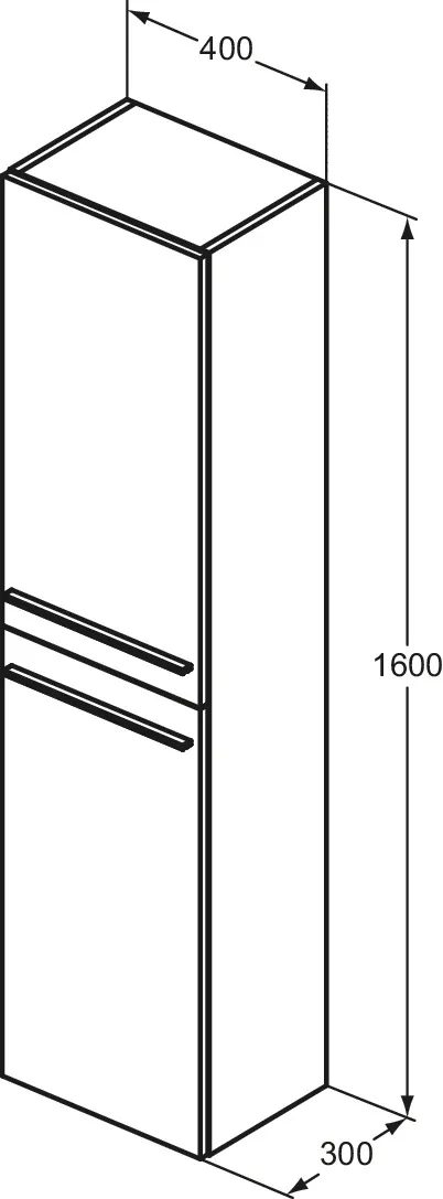 Ideal Standard Hochschrank „i.lifeA“ 40 × 160 × 30 cm Weiß matt
