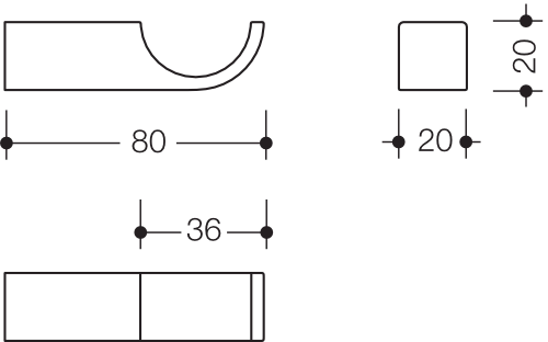 HEWI Handtuchhaken „System 800K“