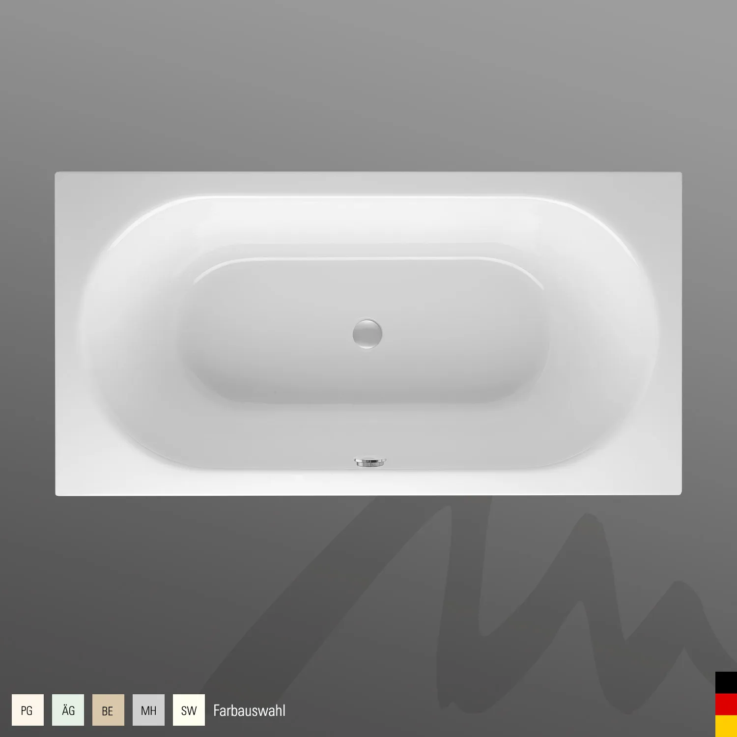 Mauersberger ausana Acryl-Badewanne Rechteckform 1700x750x465, Farbgruppe 2