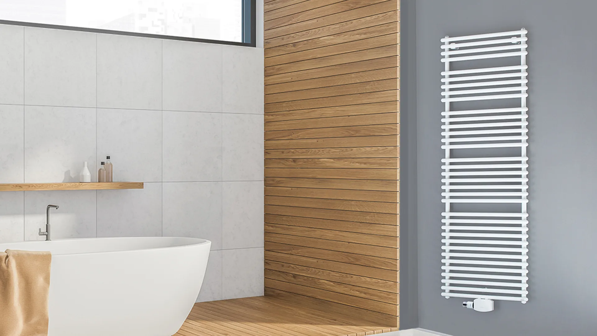 BEMM Badheizkörper Cobo 1 BC1-H1396x052x0601, Rubinrot