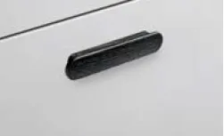burgbad Massivholzgriff Zubehör Serie GRIG285B, Eiche Schwarz, Breite 284 mm