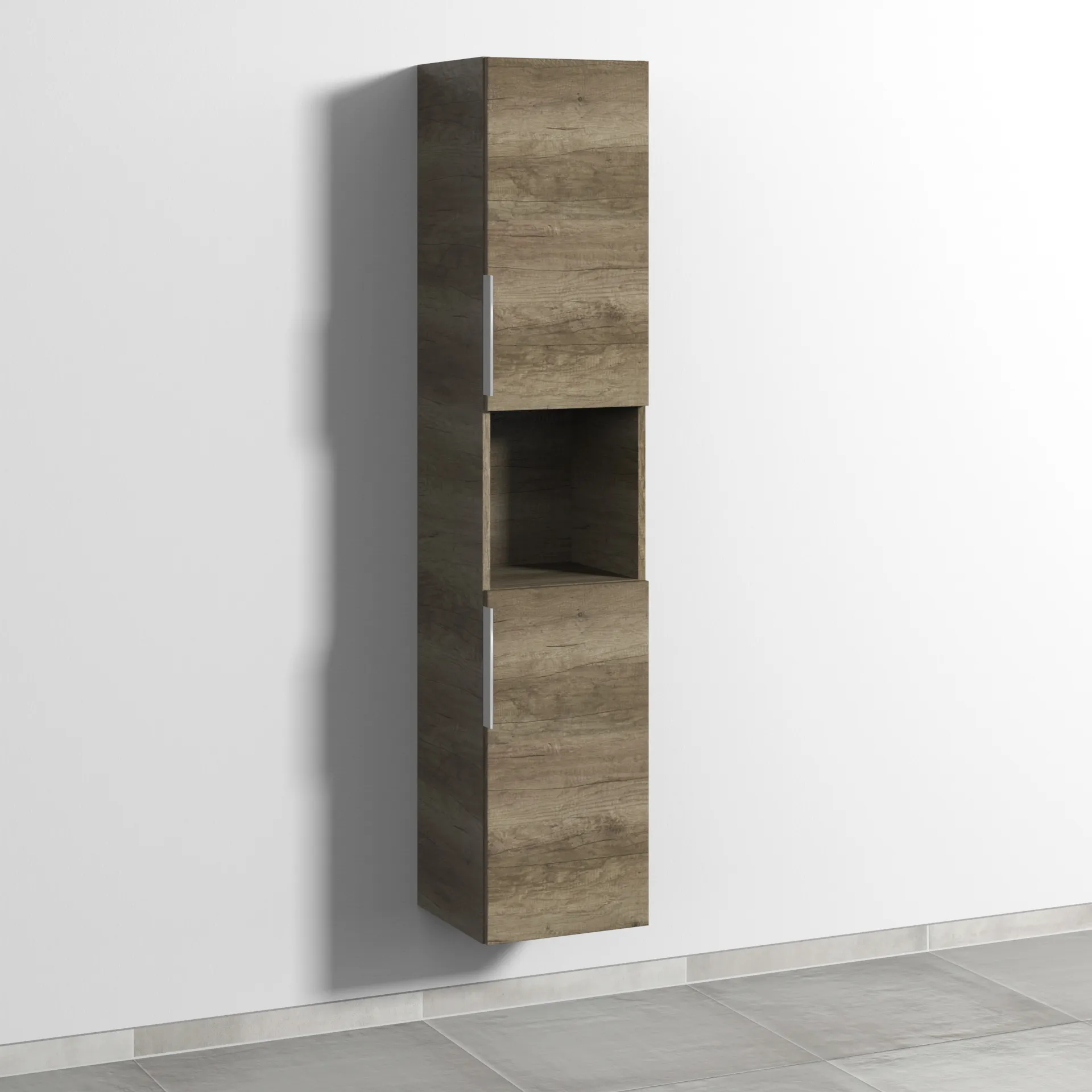 Sanipa Hochschrank „3way“ 350 × 1700 × 345 mm Anschlag rechts, in Eiche Nebraska, Anschlag rechts