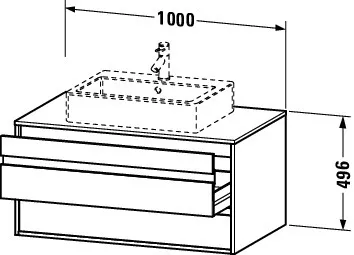 Duravit Waschtischunterschrank wandhängend „Ketho“ 100 × 49,6 × 55 cm Nussbaum Natur Duravit Waschtischunterschrank wandhängend „Ketho“ 100 × 49,6 × 55 cm Nussbaum Natur