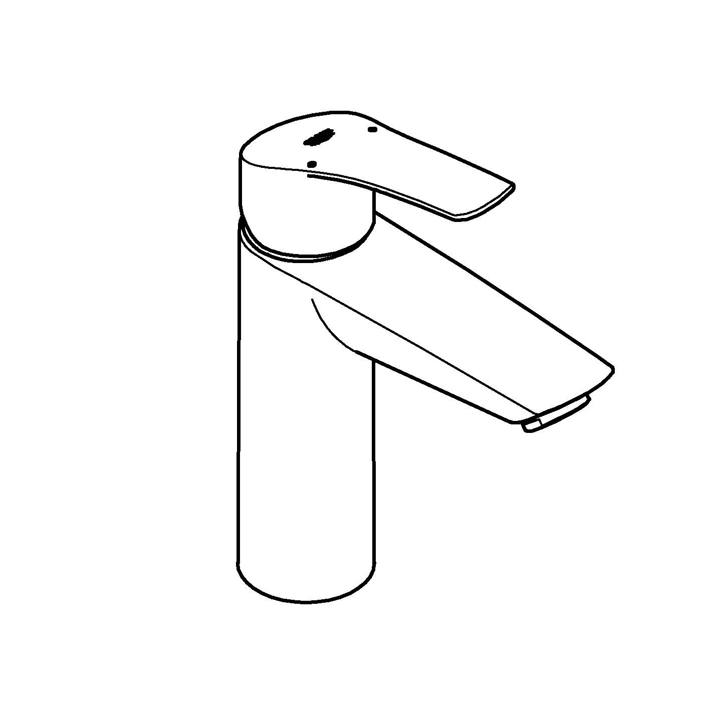 Einhand-Waschtischbatterie Eurosmart 23923_3, M-Size, Einlochmontage, Temperaturbegrenzer, glatter Körper mit Push-open Ablaufgarnitur, chrom Einhand-Waschtischbatterie Eurosmart 23923_3, M-Size, Einlochmontage, Temperaturbegrenzer, glatter Körper mit Push-open Ablaufgarnitur, chrom