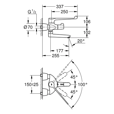 Grohe Grohtherm Special Thermostat-Waschtischbatterie, ½ chrom Grohe Grohtherm Special Thermostat-Waschtischbatterie, ½ chrom