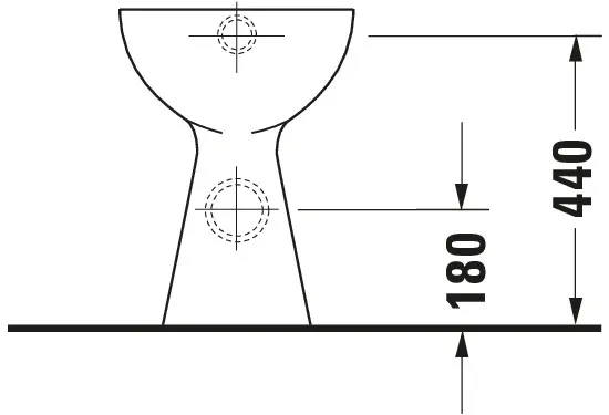 Stand-Flachspül-WC „DuraPlus“ 36 × 49 × 46,5 cm