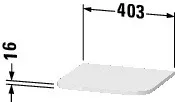 Duravit Abdeckplatte „Happy D.2 Plus“ 40,3 × 36,4 × 1,6 cm Duravit Abdeckplatte „Happy D.2 Plus“ 40,3 × 36,4 × 1,6 cm