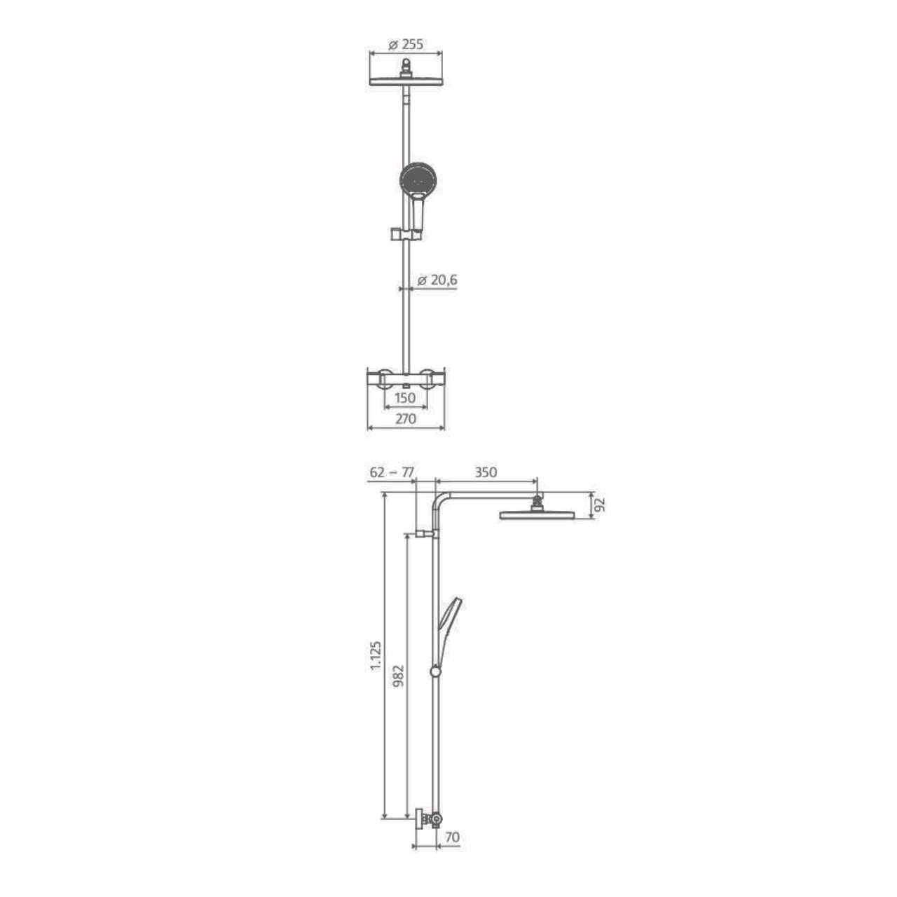 HSK Duschthermostat „RS Slim“ mit Sicherheitsthermostat-Armatur HSK Duschthermostat „RS Slim“ mit Sicherheitsthermostat-Armatur