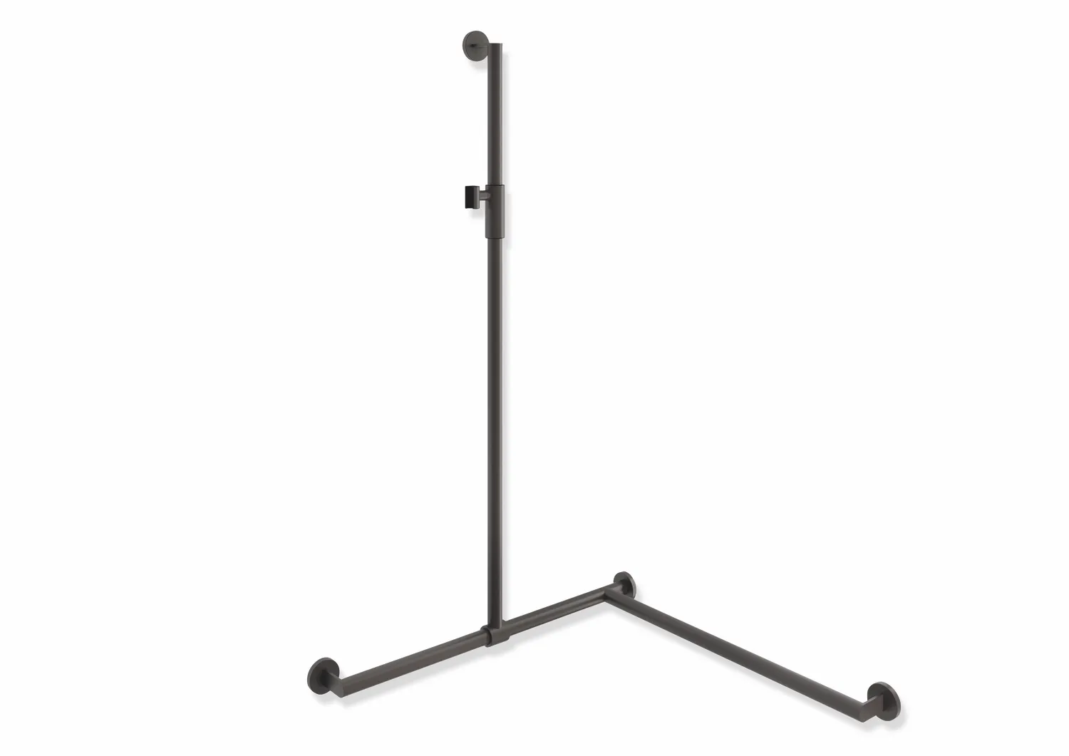 HEWI Haltegriff Ausführung rechts „System 900“ in Dunkelgrau Perlglimmer tiefmatt / Schwarz matt, Befestigung verdeckt HEWI Haltegriff Ausführung rechts „System 900“ in Dunkelgrau Perlglimmer tiefmatt / Schwarz matt, Befestigung verdeckt