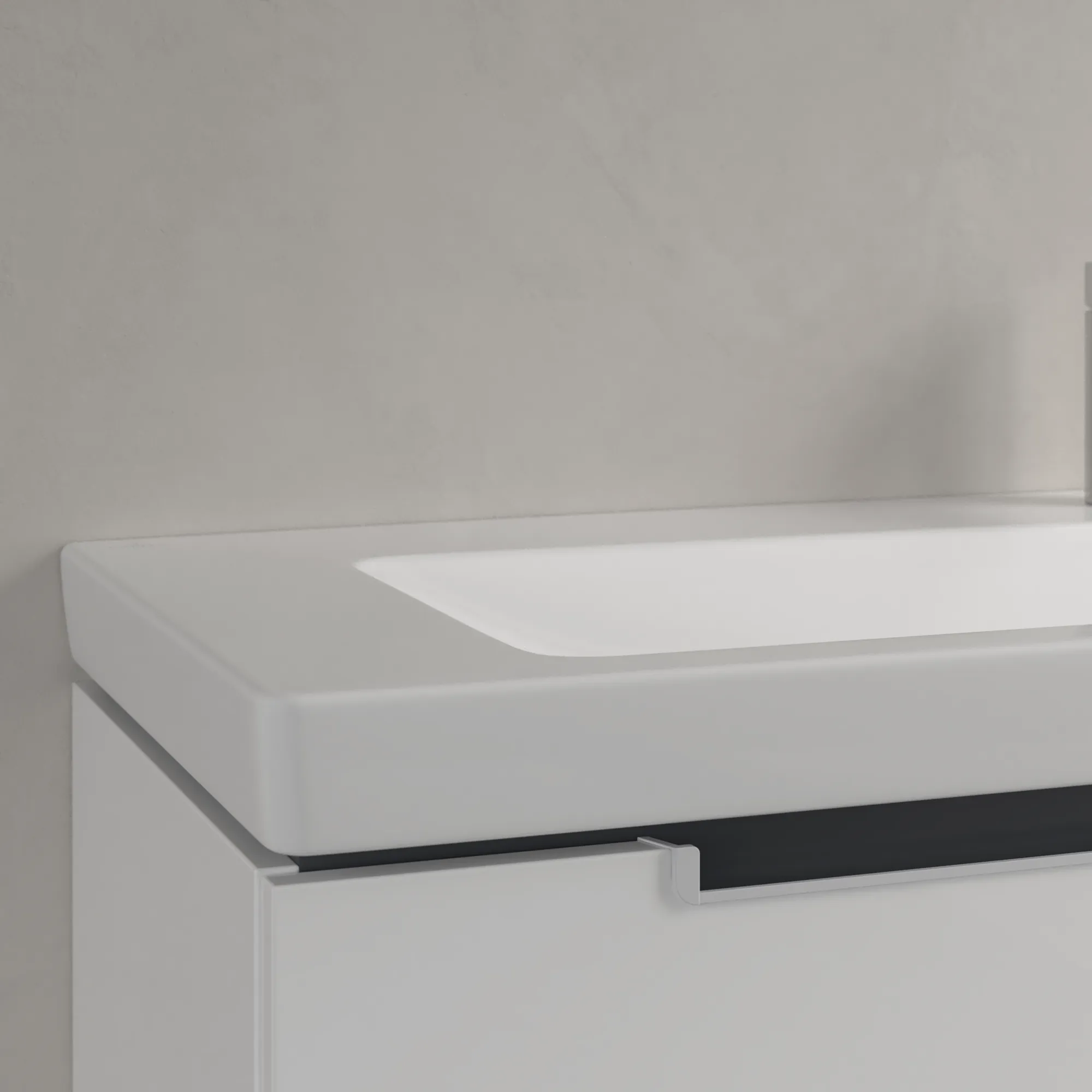 Wandwaschtisch „Subway 2.0“ 130 × 47 × 16 cm, mittig, mit Hahnlochbank, mit Hahnlochbohrung, Hahnlochposition mittig Wandwaschtisch „Subway 2.0“ 130 × 47 × 16 cm, mittig, mit Hahnlochbank, mit Hahnlochbohrung, Hahnlochposition mittig