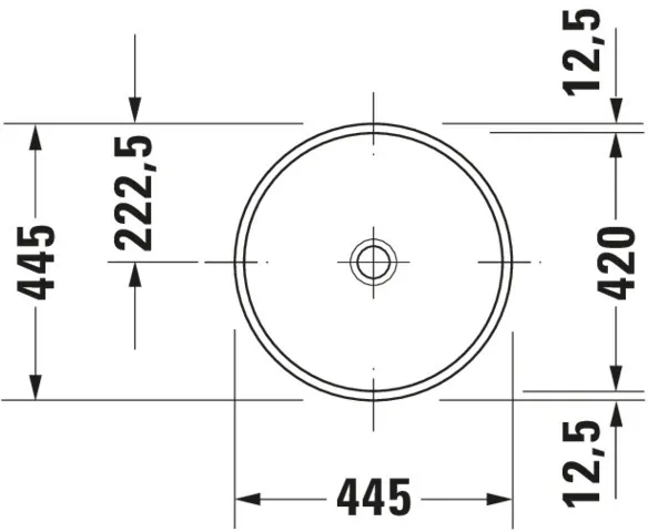 Einbauwaschtisch Architec 420 mm EB v.u.,o.ÜL,o.HLB,u.glasiert,weiß
