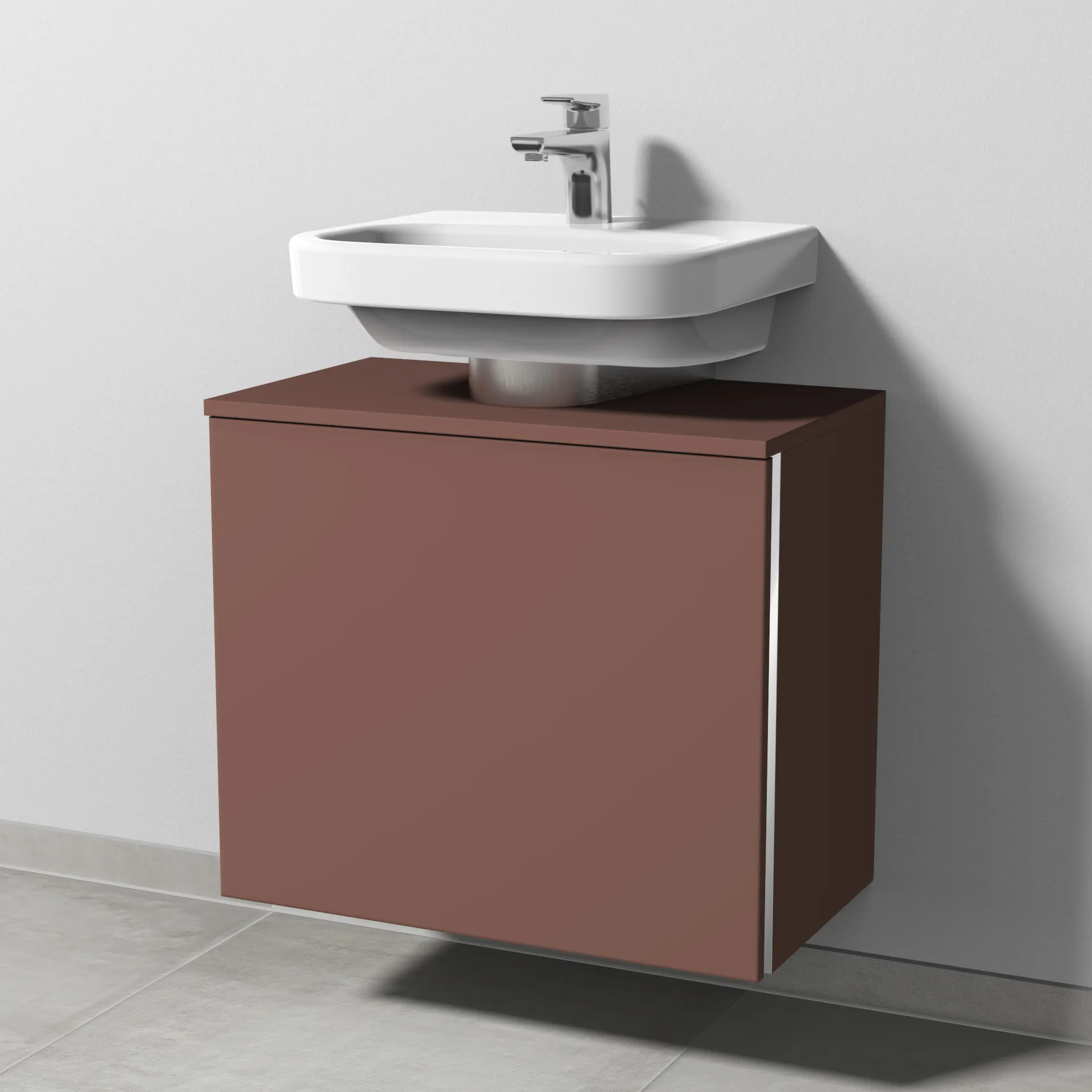 Sanipa Waschtischunterschrank „3way“ 600 × 526 × 350 mm in Wine-Red