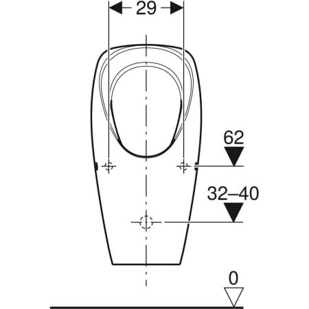 wasserloses Urinal „Tamina“, ohne Zielobjekt 