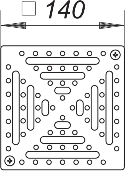 Rost RHS 140, massiv, rutschhemmend, 140 x 140 mm Rost RHS 140, massiv, rutschhemmend, 140 x 140 mm