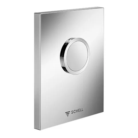 Urinal-Betätigungsplatte EDITION, Design-Betätigungsplatte, Betätigungstaste, einstellbar: 1,0 - 6,0 l, B 124 mm x H 153,5 mm x T 12 mm, Frontplatte chrom