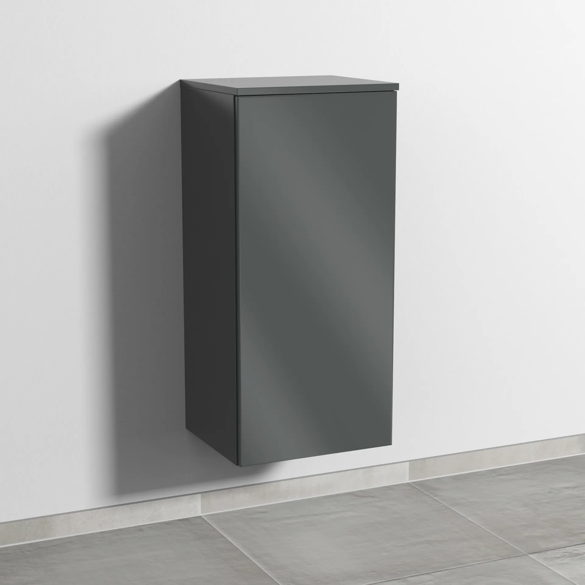 Sanipa Mittelschrank „3way“ 400 × 850 × 345 mm Anschlag rechts, in Anthrazit (glanz), Anschlag rechts