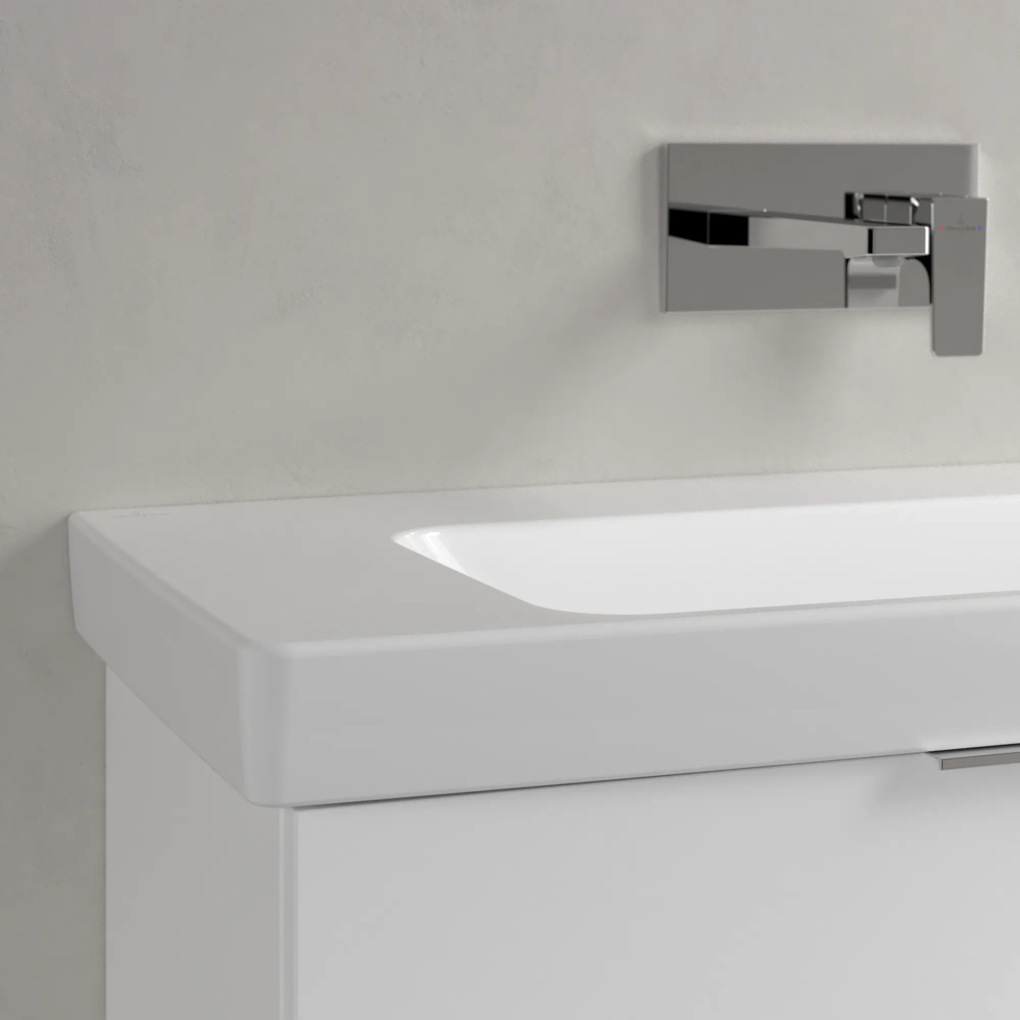 Villeroy & Boch Waschbecken „Architectura“ 1000 × 460 × 165 mm, ohne Hahnlochbohrung, für Becken mittig