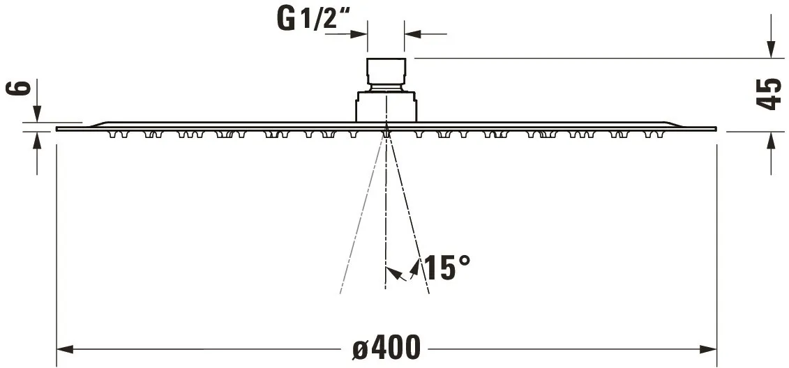 Duschkopf „Zubehör Armaturen“ ⌀ 400 mm in Chrom Duschkopf „Zubehör Armaturen“ ⌀ 400 mm in Chrom