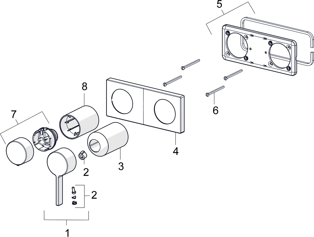 HansaLOFT Wannen- und Brausearmatur Hansamatrix Einhebelmischer Fertigmontageset für Wanne/Brause 5764 Rosette eckig 4.0 Plattform Chrom HansaLOFT Wannen- und Brausearmatur Hansamatrix Einhebelmischer Fertigmontageset für Wanne/Brause 5764 Rosette eckig 4.0 Plattform Chrom