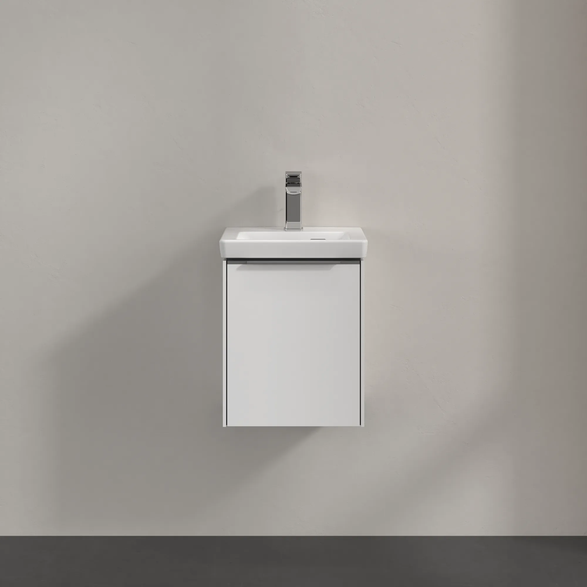 Villeroy & Boch Waschtischunterschrank mit Tür „Subway 3.0“ für Schrankwaschtisch 35,1 × 42,9 × 30,9 × 30,9 cm 1 Tür, Anschlag (Scharnier) rechts, Waschbecken mittig, 1 Tür, mittig, Anschlag rechts