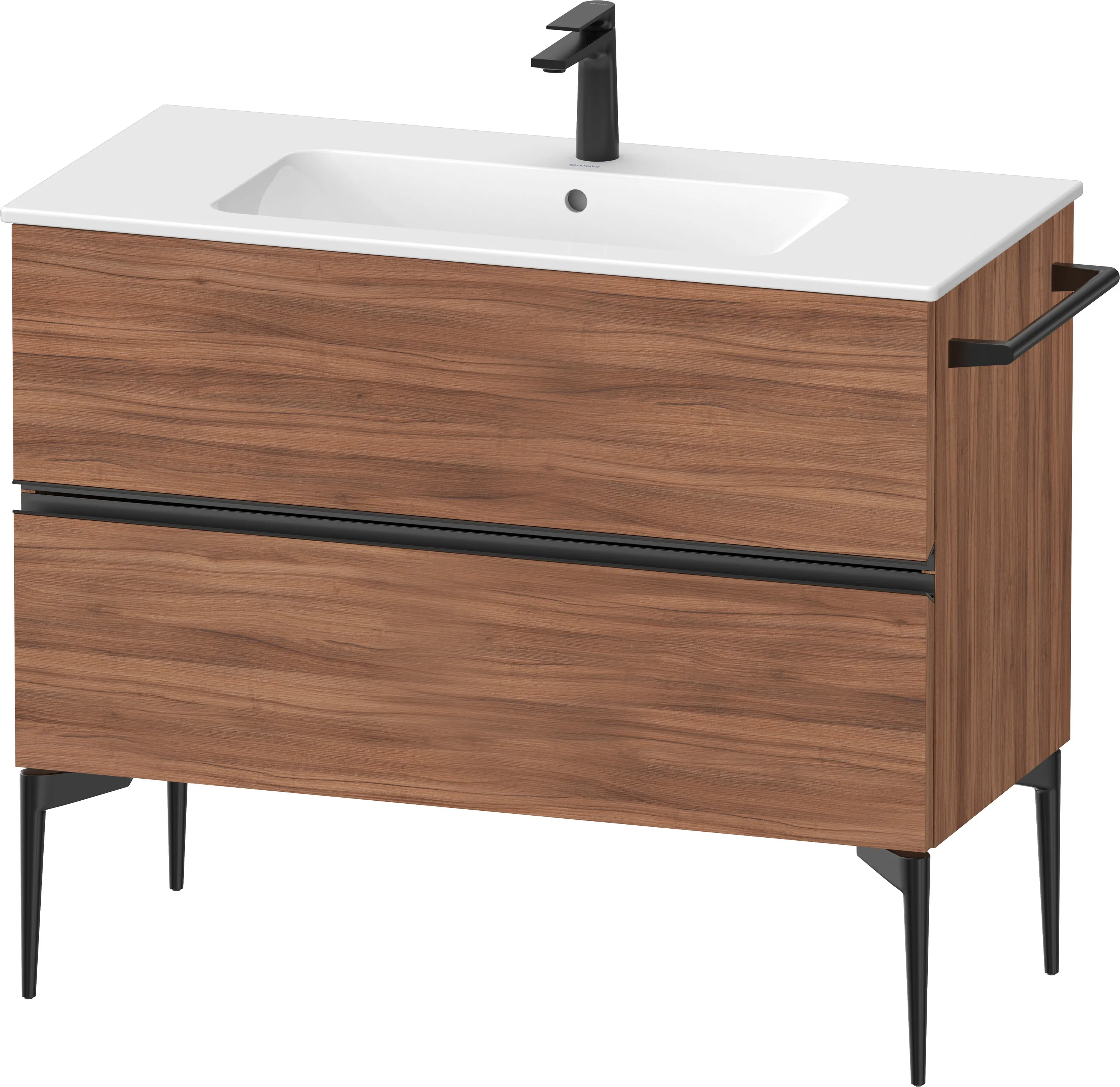 Duravit Waschtischunterschrank „Sivida“ 101 × 59,1 × 47,7 cm Nussbaum Natur