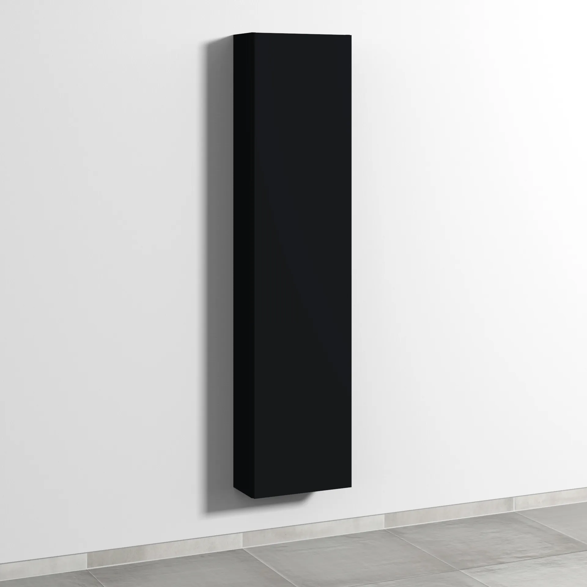 Sanipa Hochschrank „3way“ 400 × 1700 × 199 mm Anschlag rechts, in Schwarz (matt), Anschlag rechts