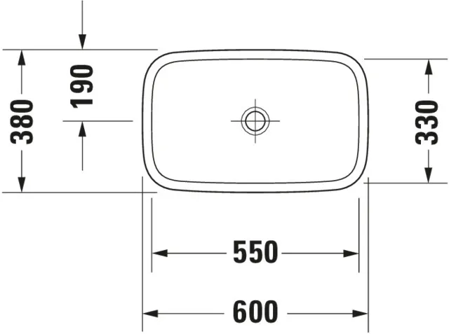 Aufsatzwaschtisch „DuraStyle“, ohne Überlauf