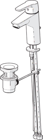 Einhand-Waschtischarmatur „Polo“ Ausladung 110 mm in Chrom Einhand-Waschtischarmatur „Polo“ Ausladung 110 mm in Chrom