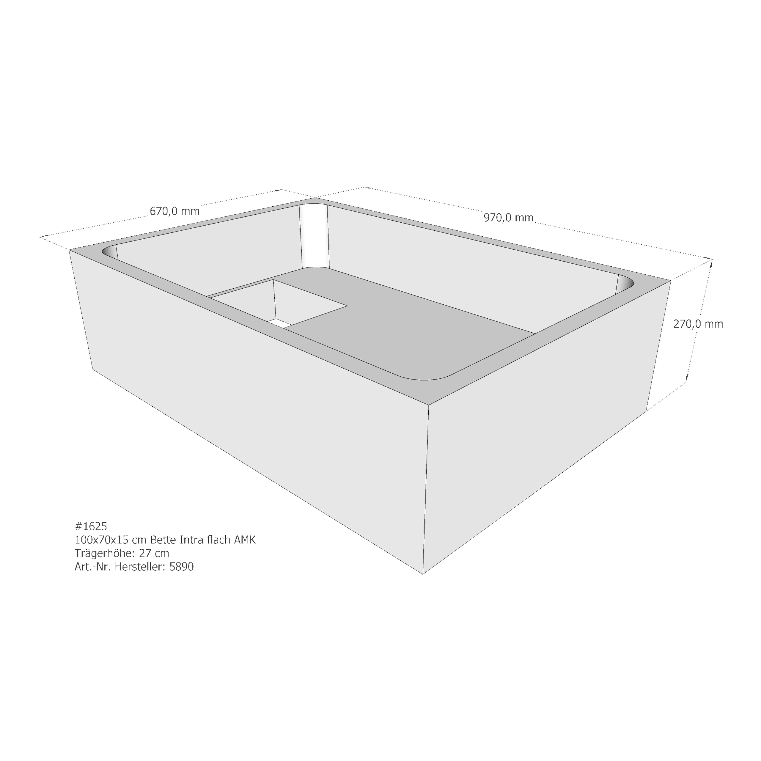 Duschwannenträger für Bette Quinta (flach/Intra) 100 × 70 × 15 cm Breite: 70 cm / Länge: 100 cm Duschwannenträger für Bette Quinta (flach/Intra) 100 × 70 × 15 cm Breite: 70 cm / Länge: 100 cm