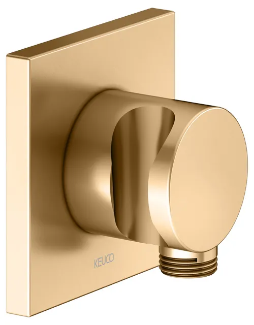 IXMO Schlauchanschluß DN15 eckig Messing gebürstet IXMO Schlauchanschluß DN15 eckig Messing gebürstet