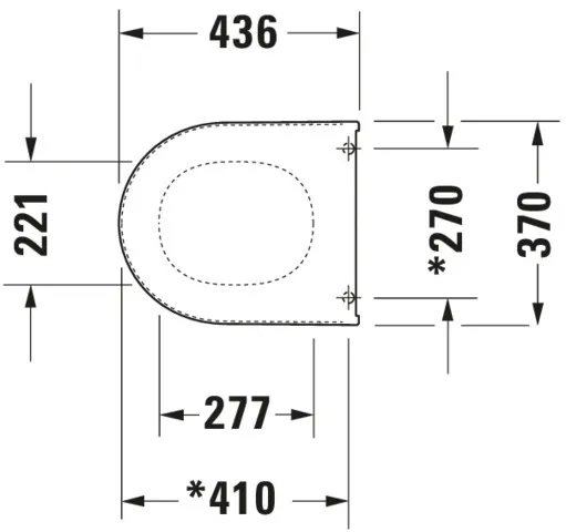 Duravit WC-Sitz „Starck 2“ 37 × 43,6 × 3,8 cm