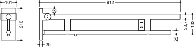 HEWI Stützklappgriff „System 900“