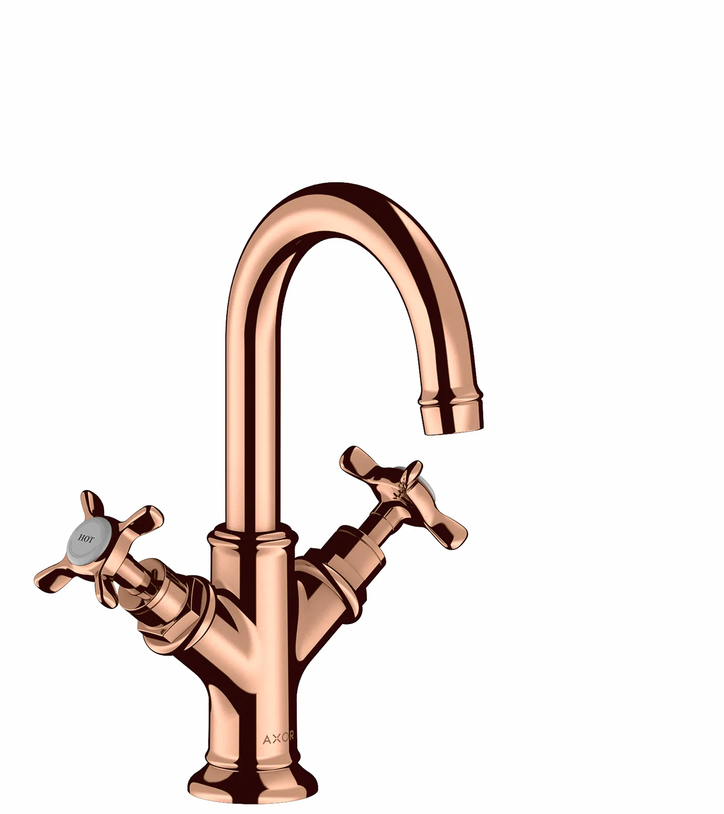 Hansgrohe AXOR Montreux 2-Griff Waschtischarmatur Polished Red Gold