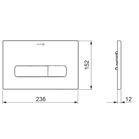 Kludi UNIFIX Betätigungsplatte, Matt Light Dove, 236 x 152 mm Kludi UNIFIX Betätigungsplatte, Matt Light Dove, 236 x 152 mm