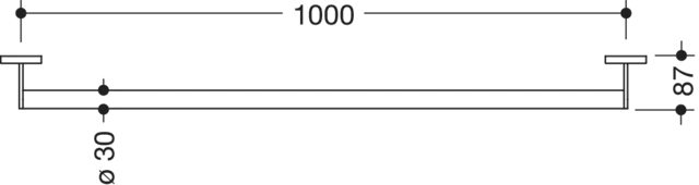 HEWI Haltegriff „System 900“ in Schwarz tiefmatt, Befestigung verdeckt HEWI Haltegriff „System 900“ in Schwarz tiefmatt, Befestigung verdeckt