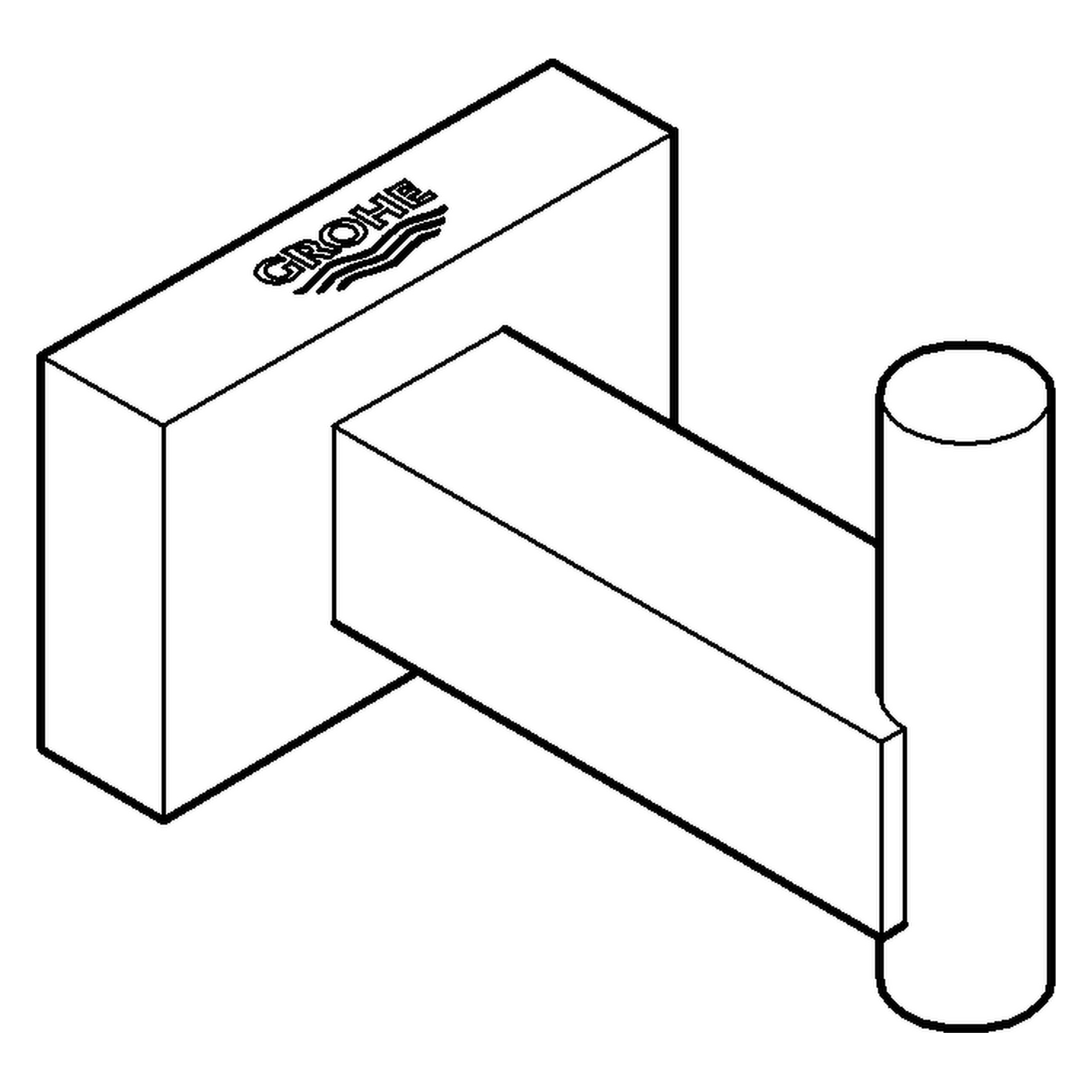 Bademantelhaken Essentials Cube 40511_1, chrom