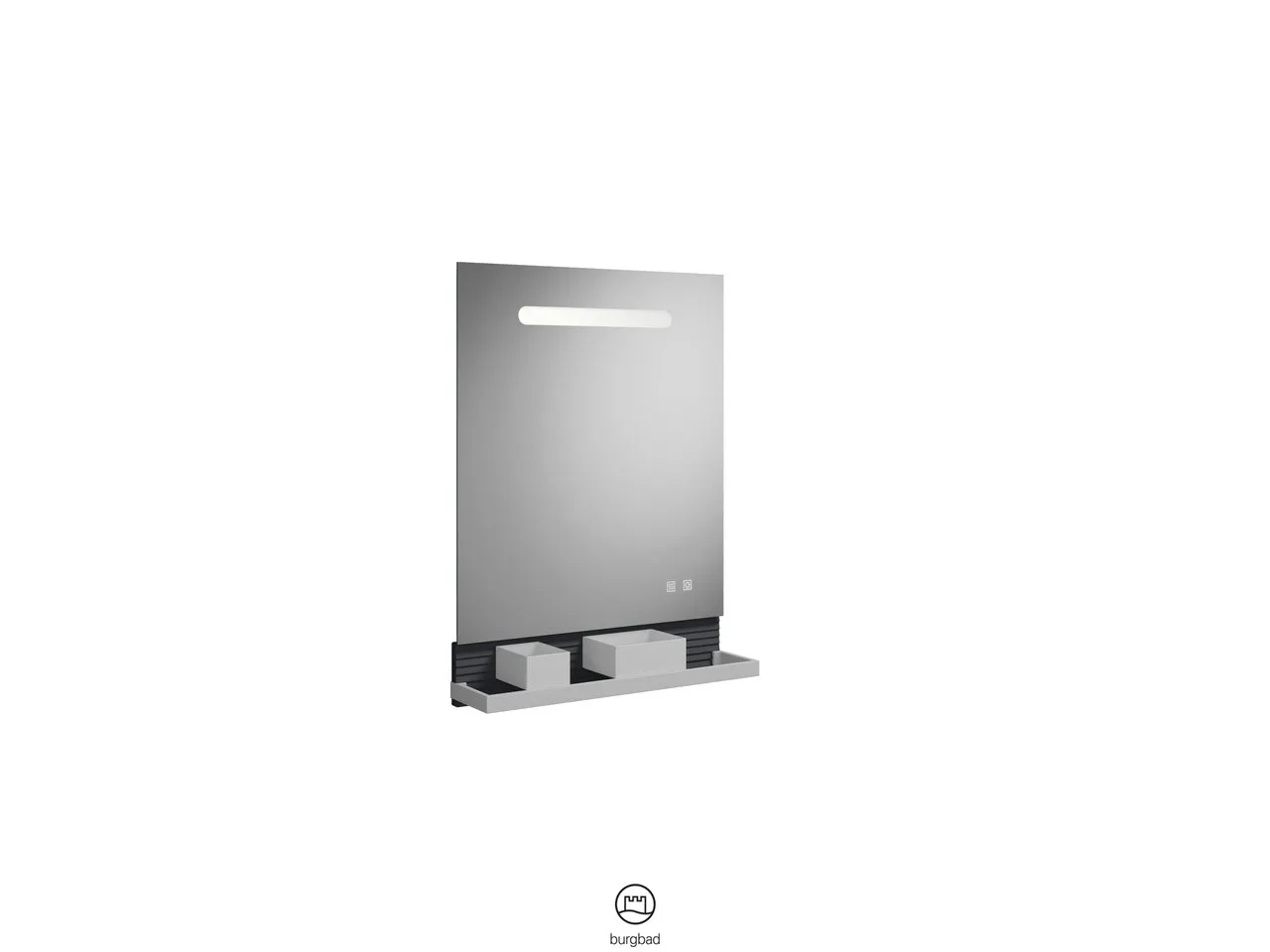 burgbad Fiumo Leuchtspiegel, 150x600x817 mm, Alu-Optik, LED-Beleuchtung 5700 K, Spiegelheizung 38 W, USB-Ports, IP44 burgbad Fiumo Leuchtspiegel, 150x600x817 mm, Alu-Optik, LED-Beleuchtung 5700 K, Spiegelheizung 38 W, USB-Ports, IP44