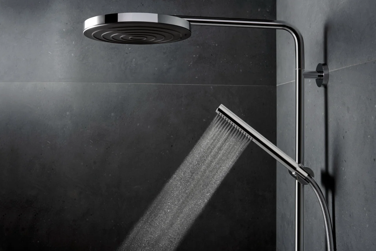 Hansgrohe Pulsify S Puro Showerpipe EcoSmart Brausethermostat Aufputz chrom, 1jet, 460 mm Arm, max. Durchfluss 8 l/min
